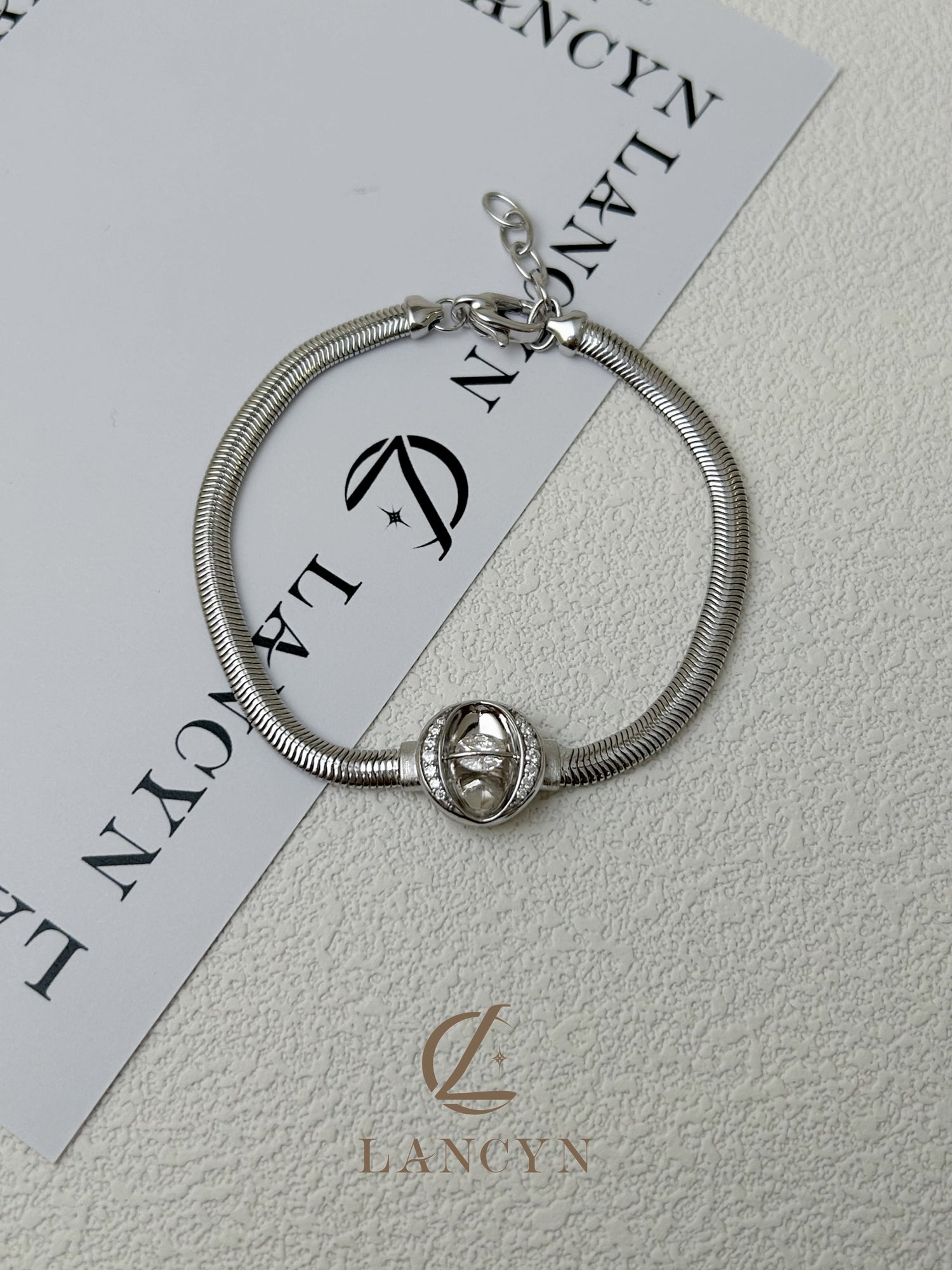 Silver Orb Halo Dancing Crystal