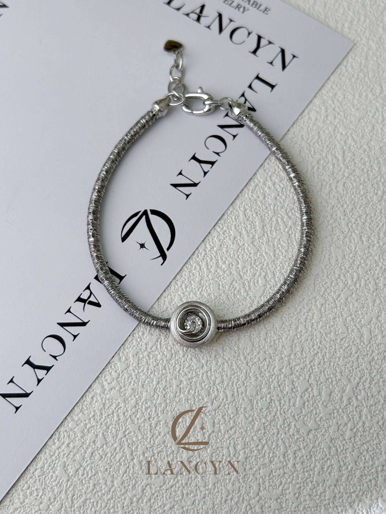 Spiral Shimmer Textured Bracelet