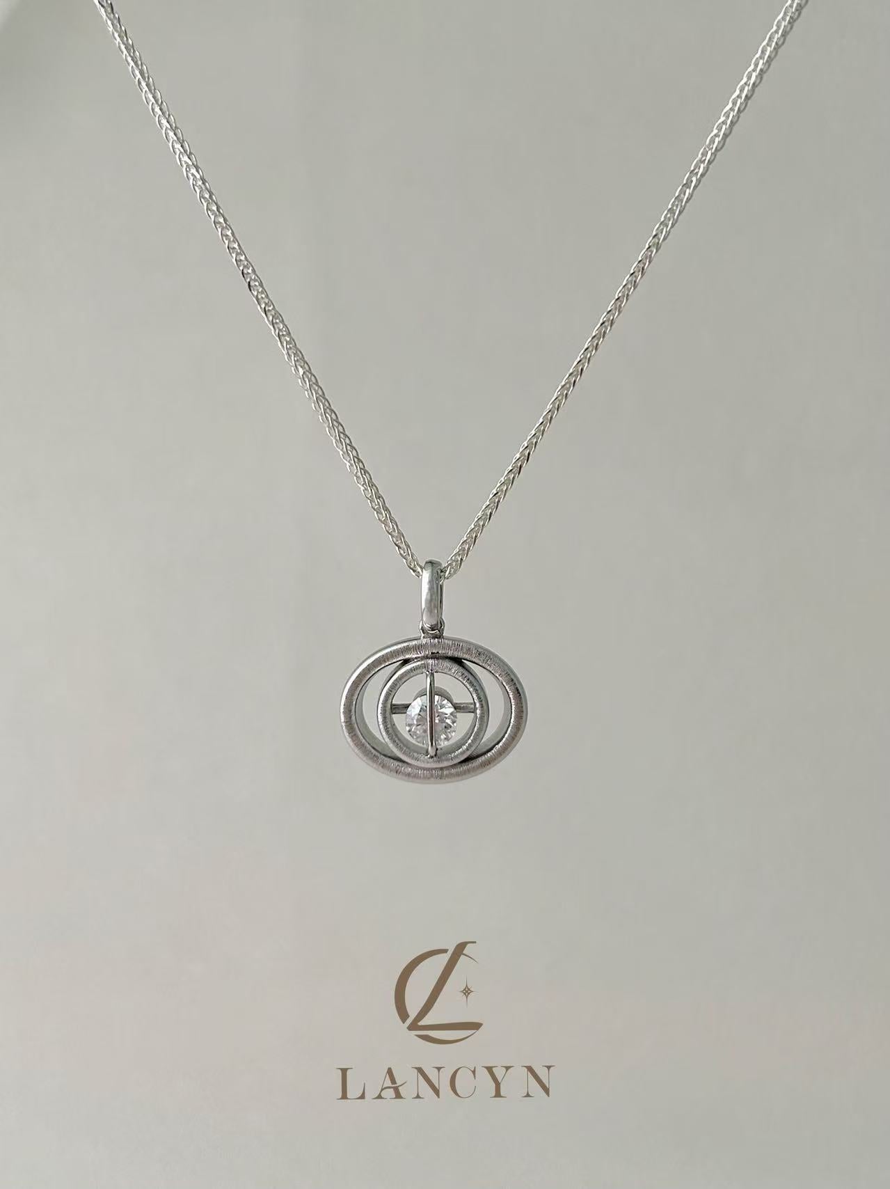 Brushed Saturn Necklace