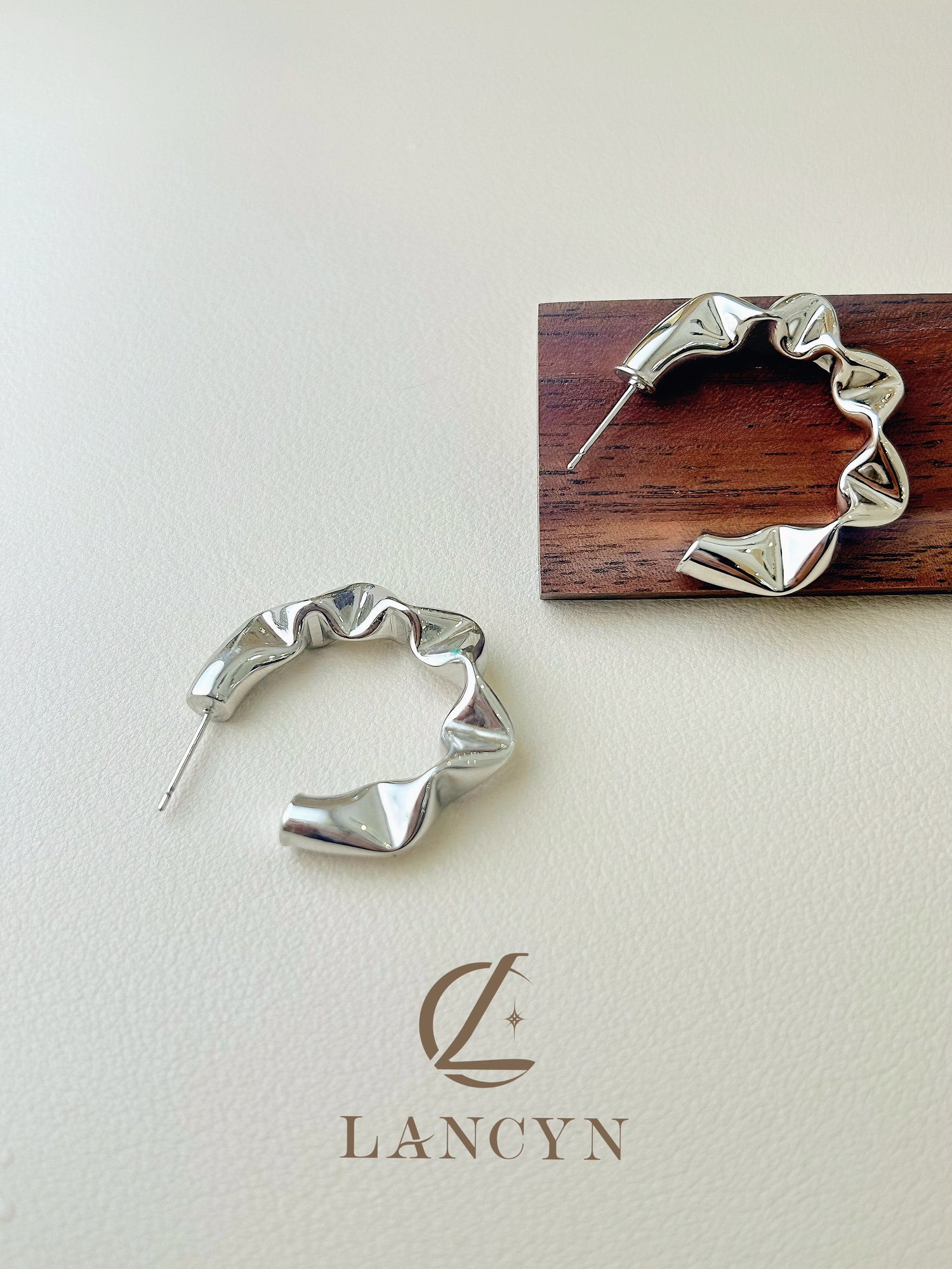 Möbius loop earrings