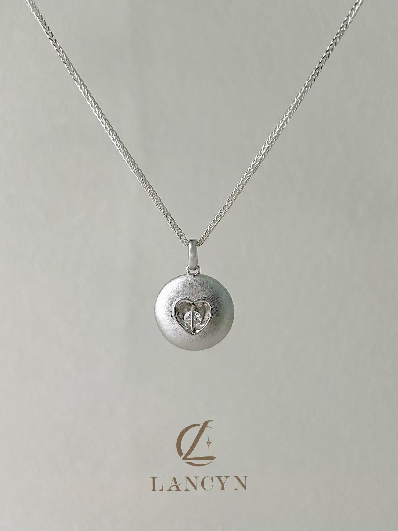 Brushed Heart Necklace