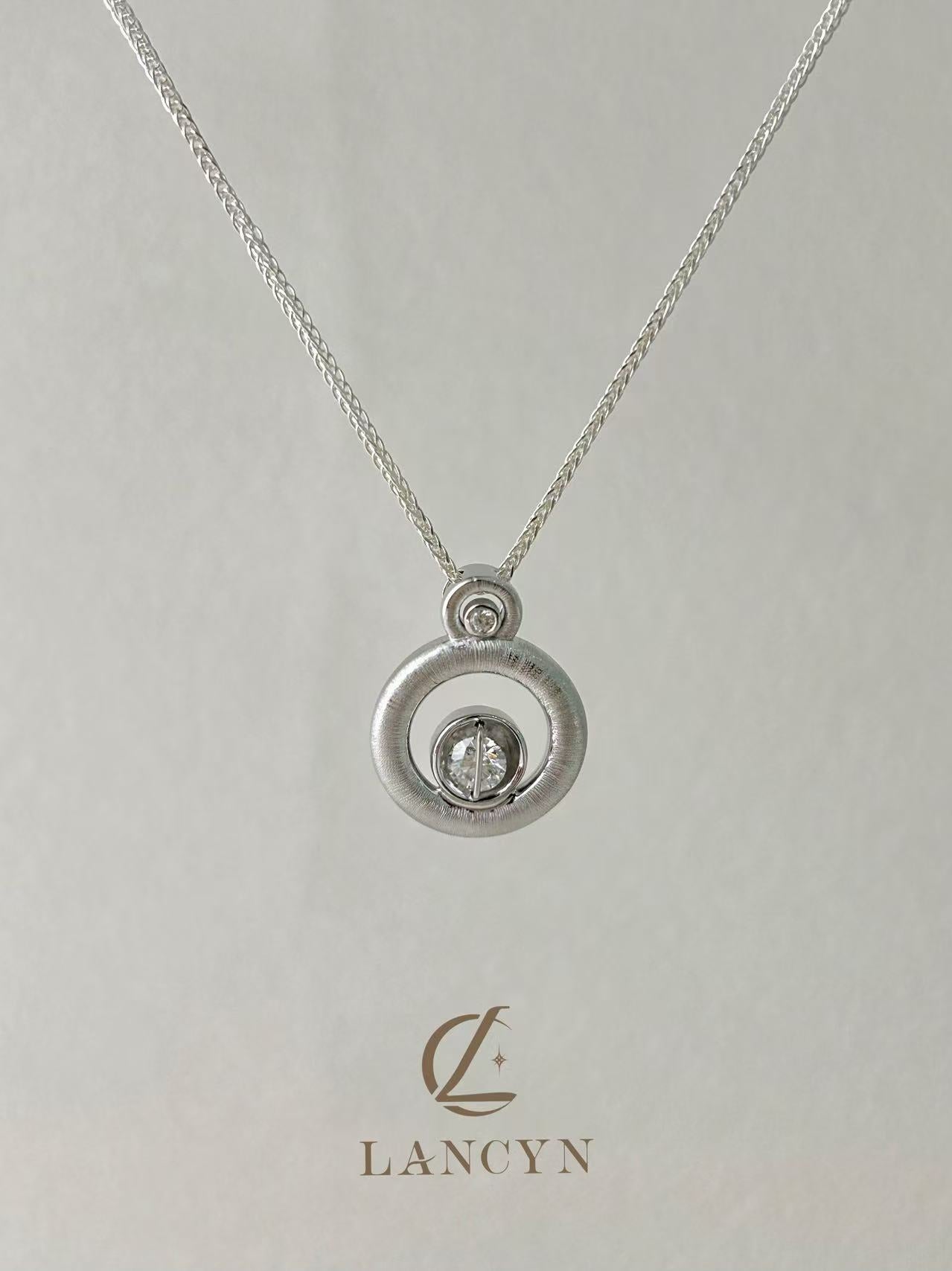 Brushed Dynamic Hoop Necklace