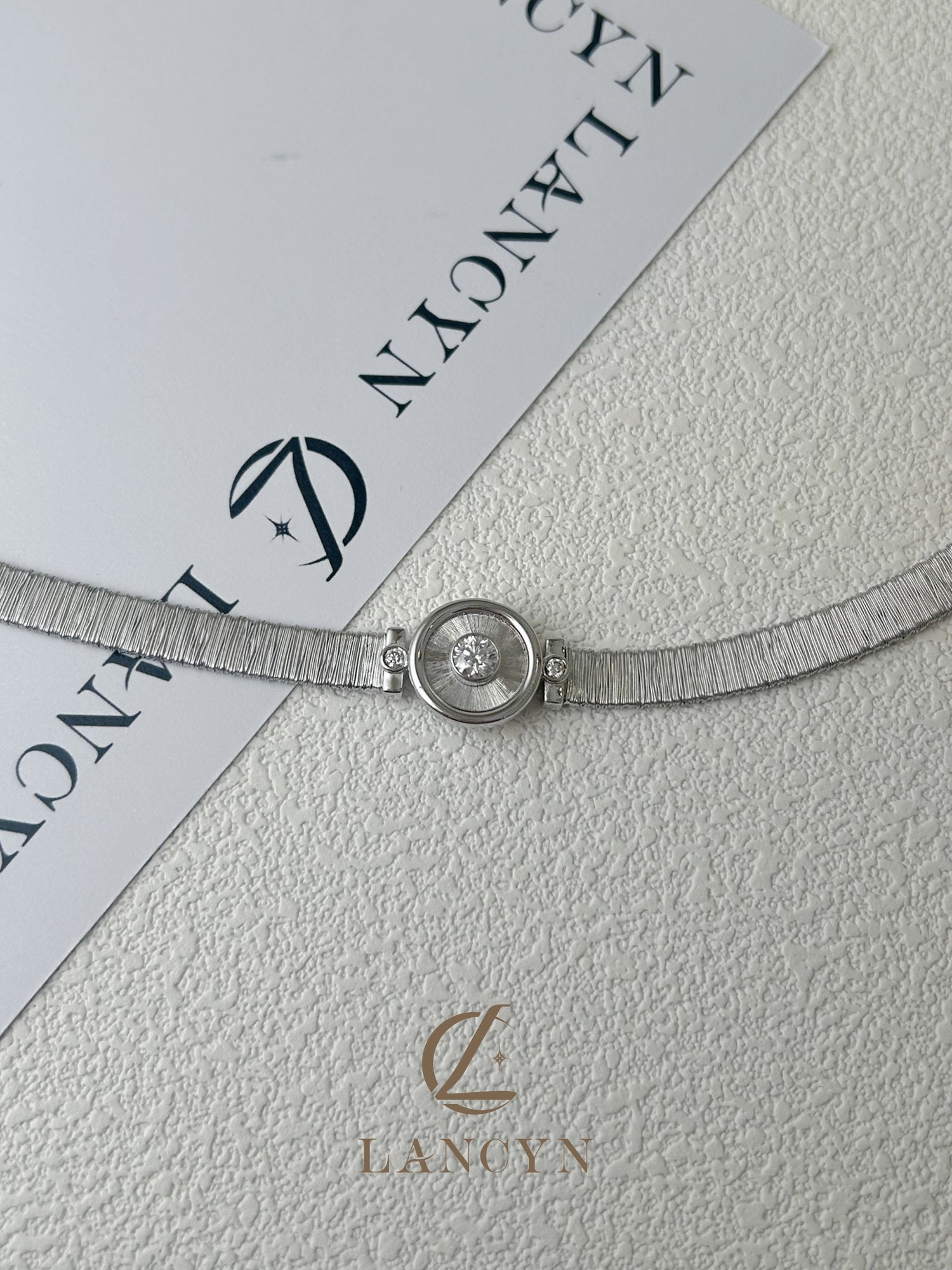 Silver Sunburst Solitaire Crystal