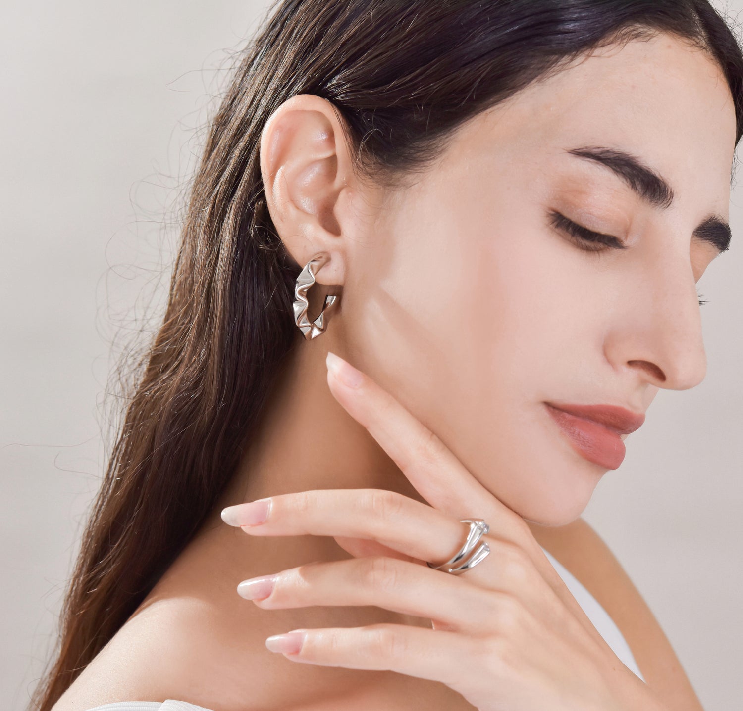 Möbius loop earrings