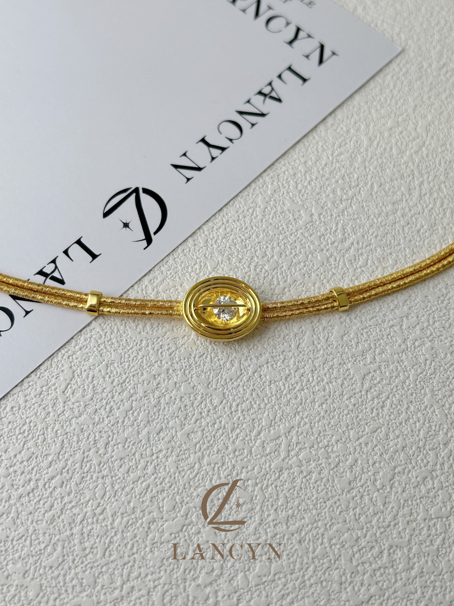 Golden Oval Orb Dancing Crystal