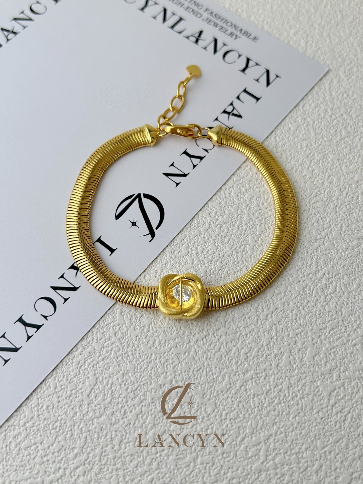 Golden Rose Solitaire Crystal